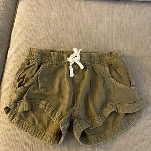 Girls size medium olive green billabong shorts